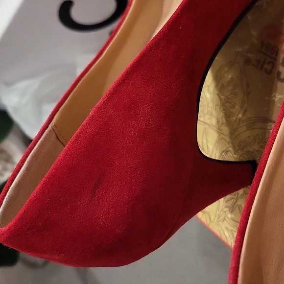 Suede low comfortable chunky heel w/ round toe - Picture 7 of 17